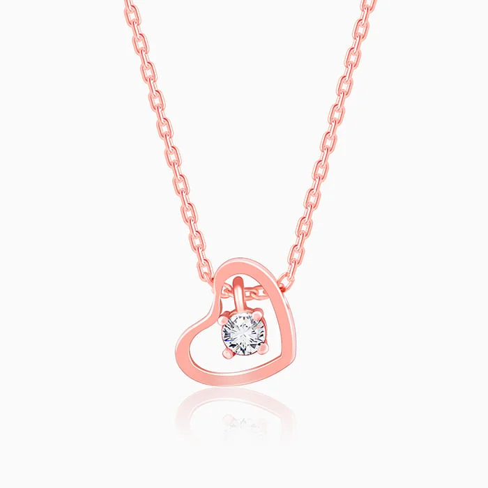 Shop Classic Women's  Necklaces & Pendants with a Modern Twist-Rose Gold Whole Heart Necklace
