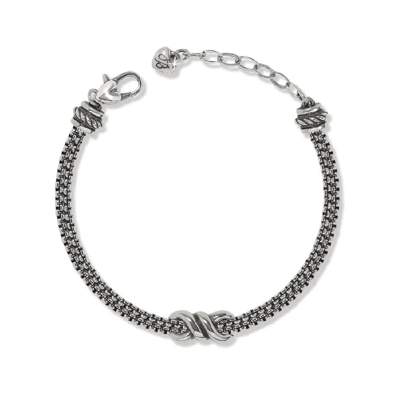 Polished Gold Bangles for Women-Interlok Twist Double Bracelet