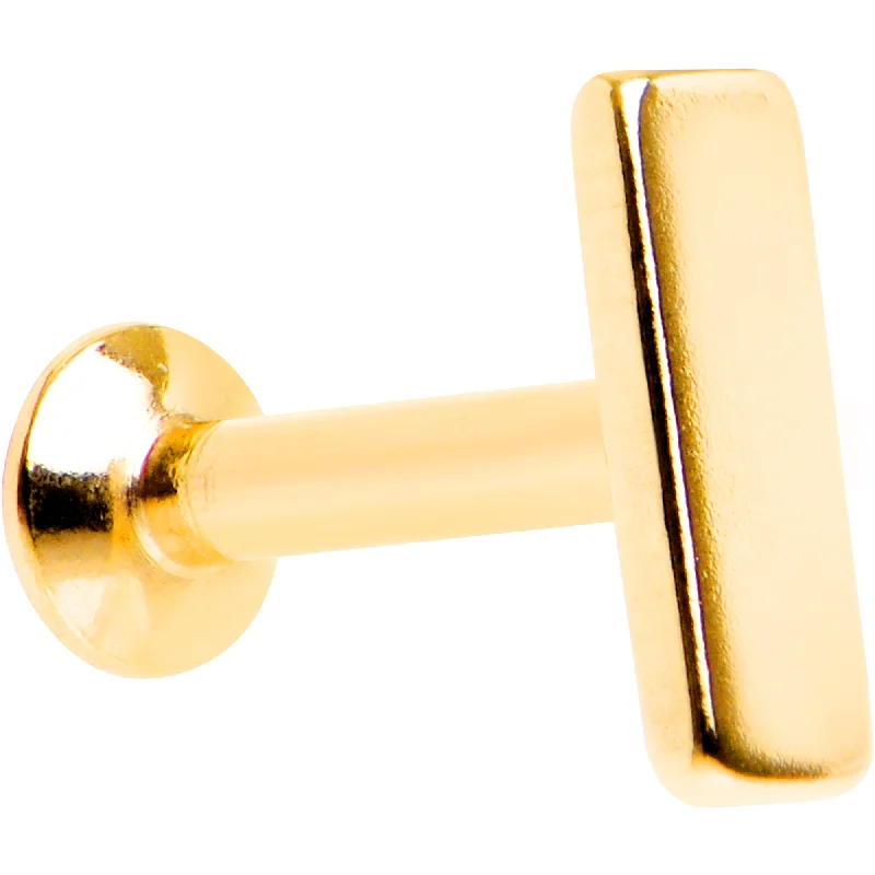 Women's Earrings – Elegant Designs for Every Personality--1/4 6mm Gold IP Rectangle Internal Thread Daith Cartilage Tragus Women's Earrings – Elegant Designs for Every Personality--1/4 6mm Gold IP Rectangle Internal Thread Daith Cartilage Tragus