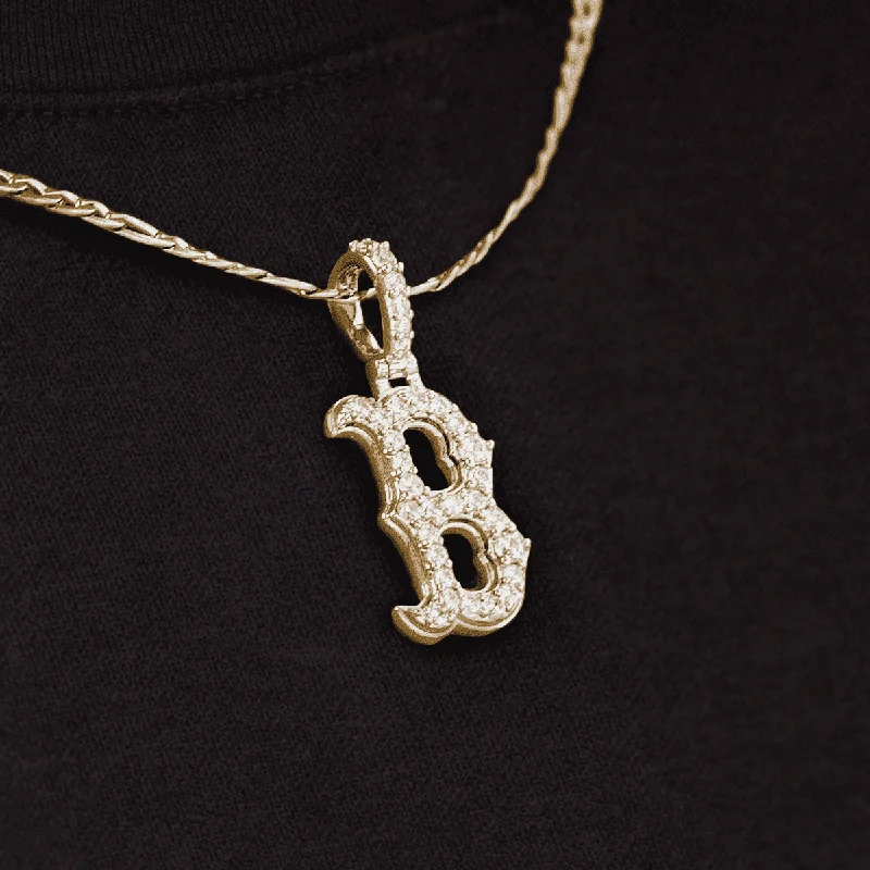 Exclusive Men's Necklaces & Pendants for the Modern Gentleman-Boston Red Sox Official MLB Micro Logo Pendant Exclusive Men's Necklaces & Pendants for the Modern Gentleman-Boston Red Sox Official MLB Micro Logo Pendant