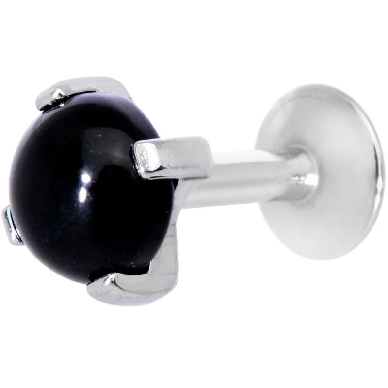 Comfortable Lip Rings for All-Day Wear16 Gauge 1/4 Black Agate Internally Threaded Labret Monroe Tragus Comfortable Lip Rings for All-Day Wear16 Gauge 1/4 Black Agate Internally Threaded Labret Monroe Tragus