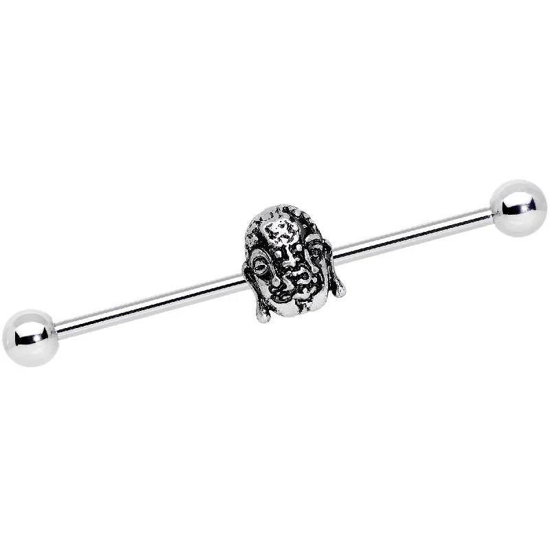 Women's Earrings – Elegant Designs for Every Personality--Evil Twins Buddha Industrial Barbell 38mm Women's Earrings – Elegant Designs for Every Personality--Evil Twins Buddha Industrial Barbell 38mm