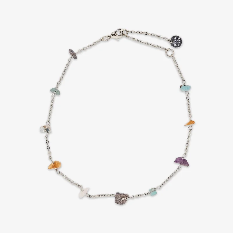 Trendy Anklets for Fashion-Forward Women-Rainbow Chip Chain Anklet