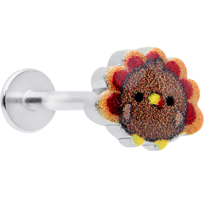Lip Rings with Luxurious Gemstone Features16 Gauge 5/16 Sweet Tiny Turkey Thanksgiving Labret Monroe Tragus