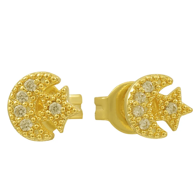 Women's Earrings – Elegant Designs for Every Personality--Star And Crescent Earrings