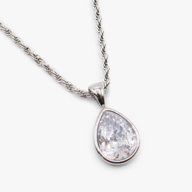 Shop Classic Women's Necklaces & Pendants with a Modern Twist-Crystal Teardrop Necklace Shop Classic Women's Necklaces & Pendants with a Modern Twist-Crystal Teardrop Necklace