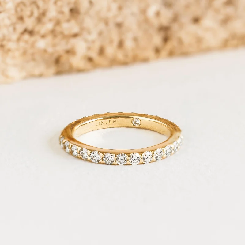 Chic Women's Rings for Fashion-Forward Looks-Diamond Eternity Ring 14k Gold - Illaria Chic Women's Rings for Fashion-Forward Looks-Diamond Eternity Ring 14k Gold - Illaria