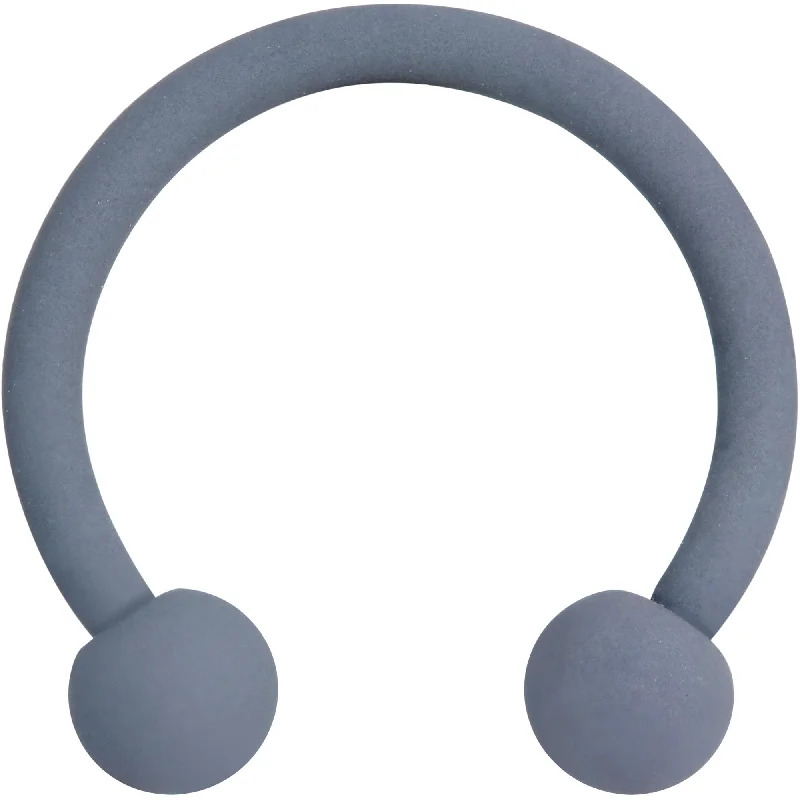 Bold Lip Rings for an Eye-Catching Look16 Gauge 3/8 Gracefully Grey Matte Horseshoe Circular Barbell
