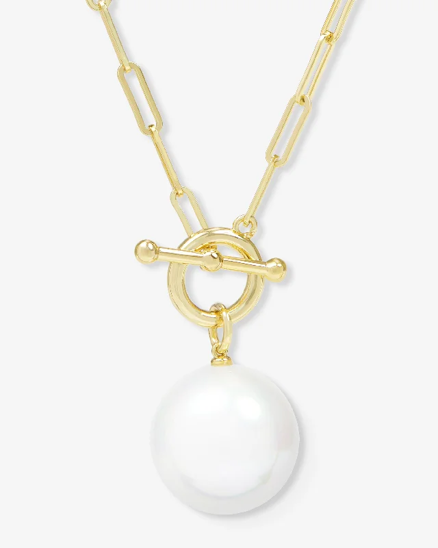 Shop Classic Women's Necklaces & Pendants with a Modern Twist-XL Life's a Ball Pearl Pendant Necklace - Gold Shop Classic Women's Necklaces & Pendants with a Modern Twist-XL Life's a Ball Pearl Pendant Necklace - Gold