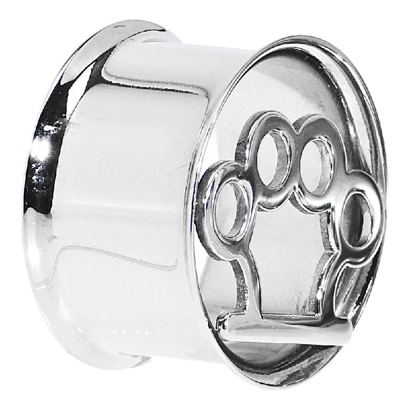 Women's Earrings – Elegant Designs for Every Personality--3/4 Stainless Steel Double Flare Brass Knuckle Tunnel