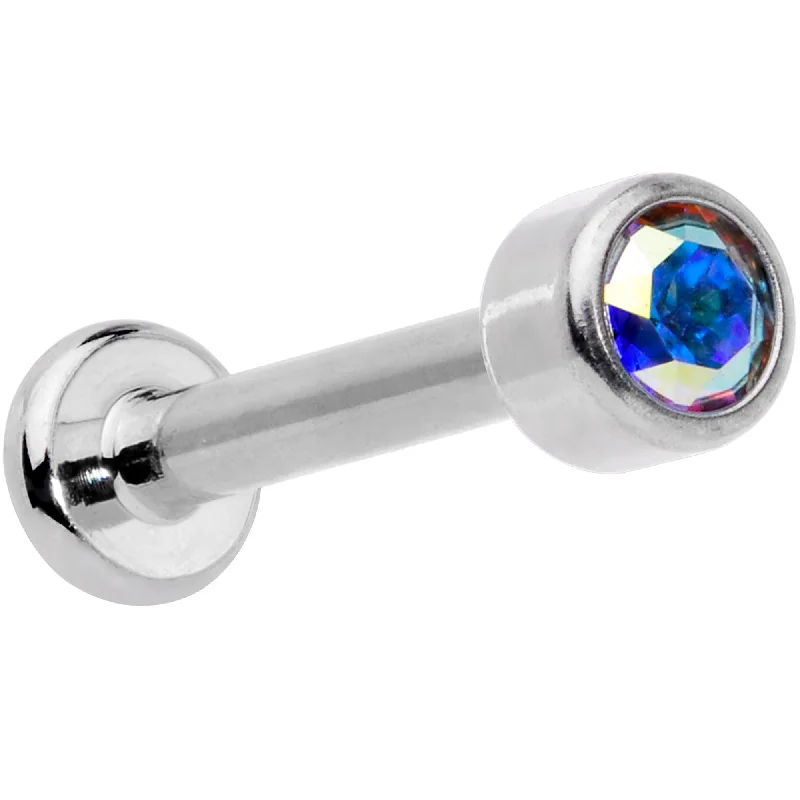 Women's Earrings – Elegant Designs for Every Personality--16 Gauge 5/16 Aurora Gem Grade 23 Titanium Internally Threaded Labret
