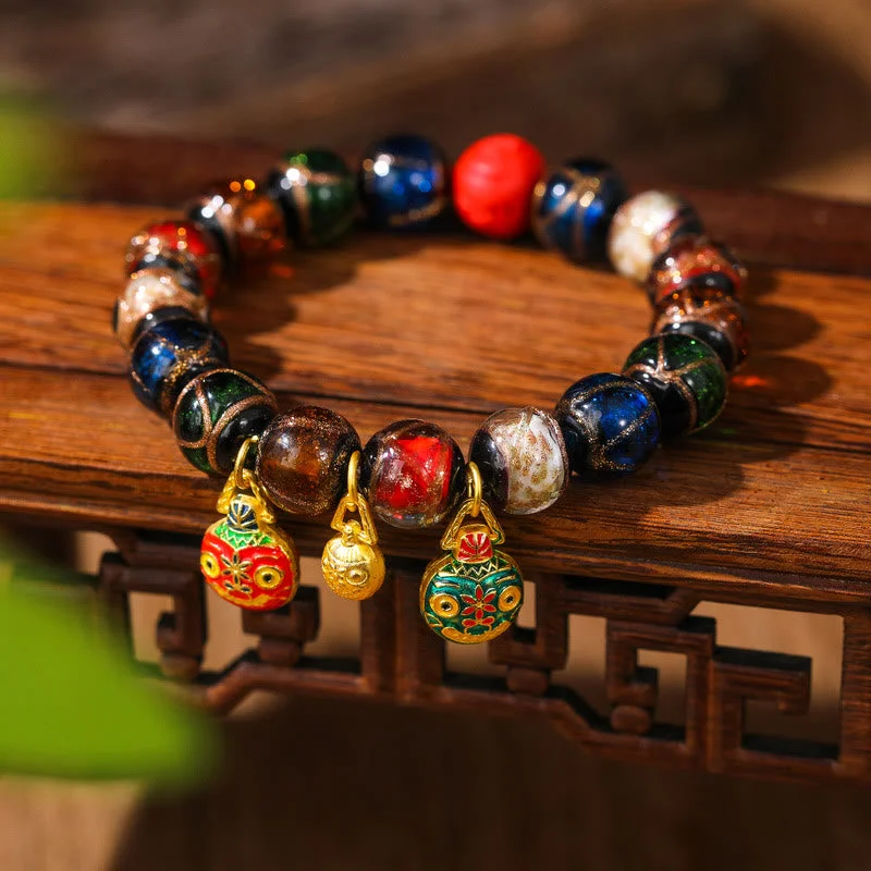Minimalist Metal Bracelets for Men-Buddha Stones Gold Swallowing Beast Family Colorful Cinnabar Bead Bracelet Minimalist Metal Bracelets for Men-Buddha Stones Gold Swallowing Beast Family Colorful Cinnabar Bead Bracelet
