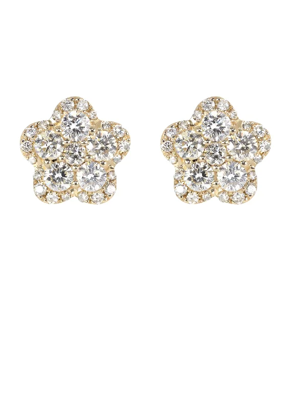 Shop Durable Men's Earrings for Everyday Wear-Mens Stud Diamond Earrings | 1.07 Carats 14K Yellow Gold Shop Durable Men's Earrings for Everyday Wear-Mens Stud Diamond Earrings | 1.07 Carats 14K Yellow Gold
