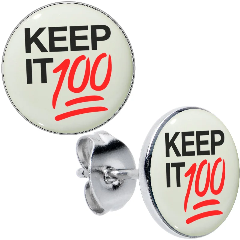 Women's Earrings – Elegant Designs for Every Personality--Keep it 100 Glow in the Dark Stud Earrings