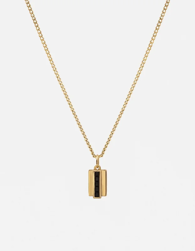 Shop Classic Women's Necklaces & Pendants with a Modern Twist-Vertigo Onyx Necklace, Gold Vermeil Shop Classic Women's Necklaces & Pendants with a Modern Twist-Vertigo Onyx Necklace, Gold Vermeil