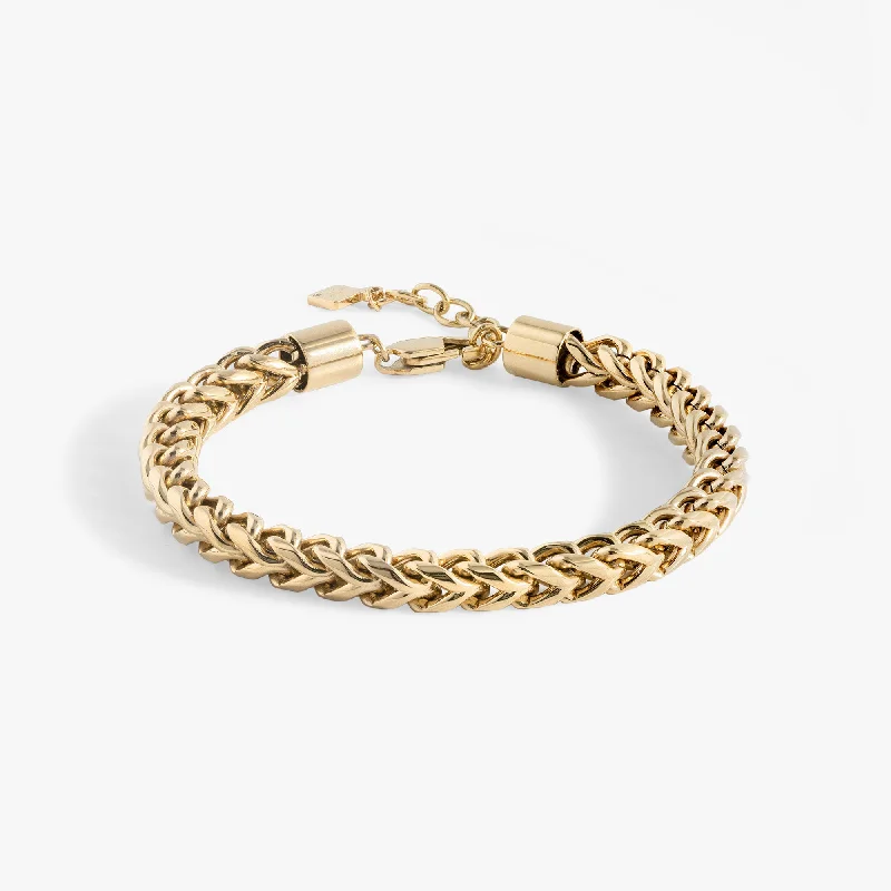 Simple Bangle Bracelets for Women-Adjustable Wheat Chain Bracelet