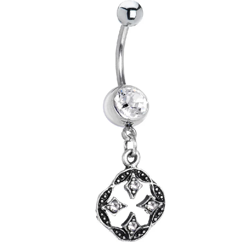 Beautiful Belly Rings with Shiny Stones -Mystical Crystalline Gem Dangle Banana Belly Ring Beautiful Belly Rings with Shiny Stones -Mystical Crystalline Gem Dangle Banana Belly Ring