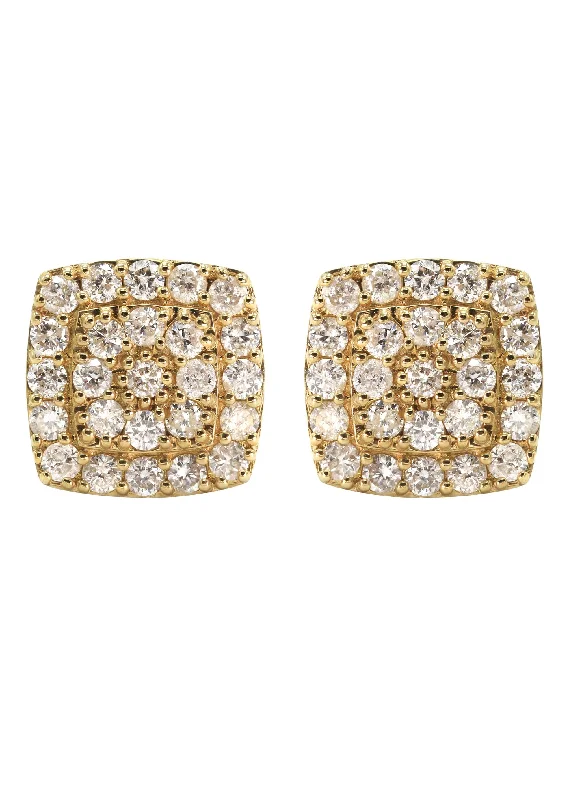 Shop Durable Men's Earrings for Everyday Wear-14K Yellow Gold Diamond Earrings For Men | 1.04 Carats | 2.91 Grams Shop Durable Men's Earrings for Everyday Wear-14K Yellow Gold Diamond Earrings For Men | 1.04 Carats | 2.91 Grams