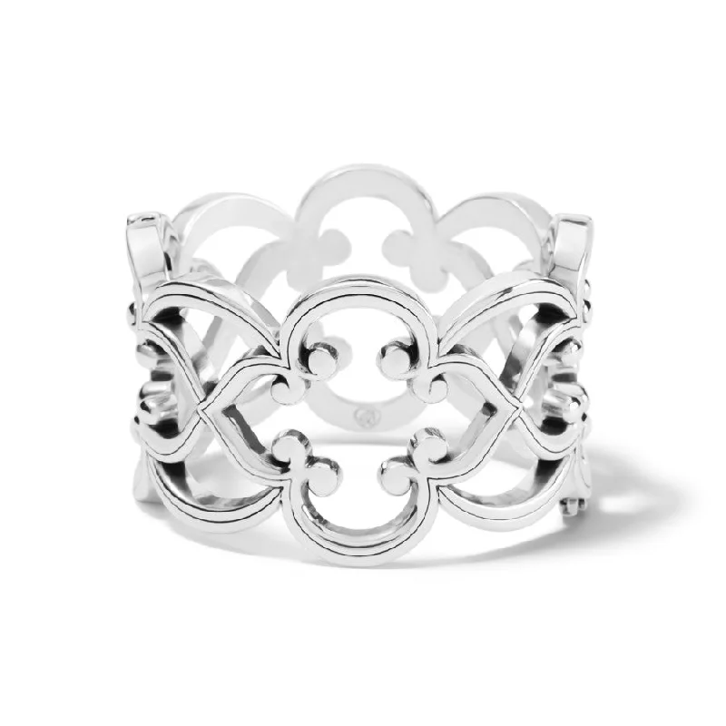 Women's Bangles with Mixed Metals-Toledo Wide Hinged Bangle
