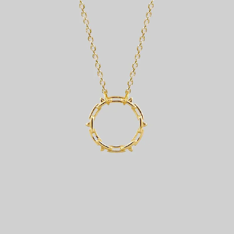 Shop Classic Women's  Necklaces & Pendants with a Modern Twist-LUCIA. Spiked Chain Necklace - Gold