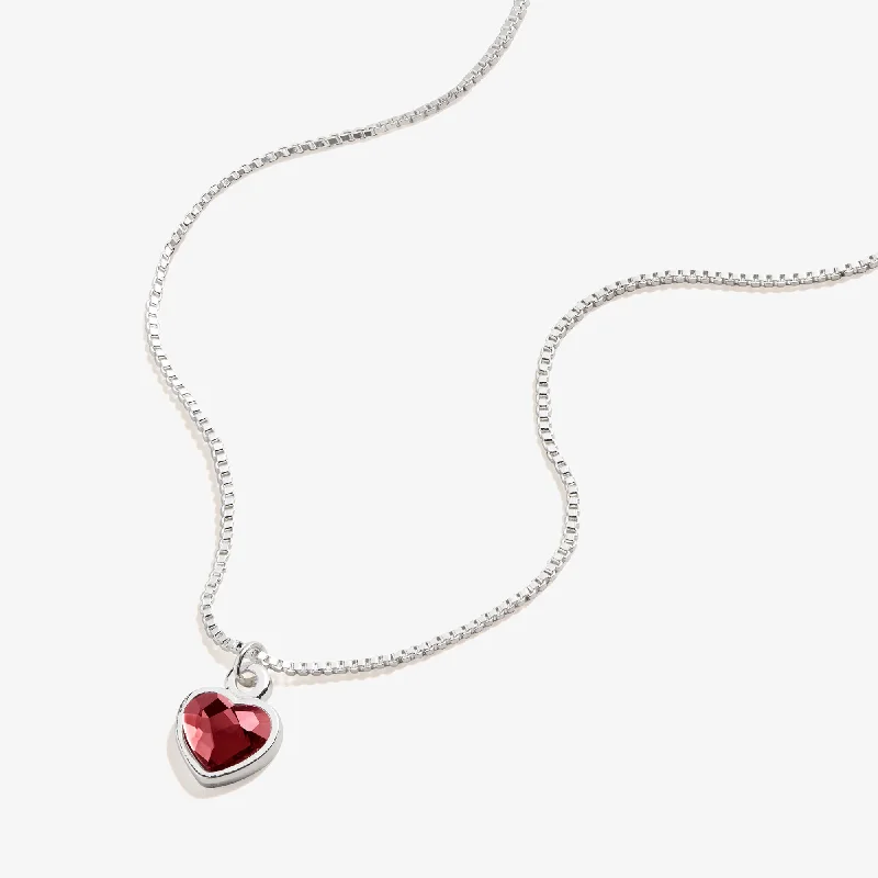 Shop Classic Women's Necklaces & Pendants with a Modern Twist-Scarlet Heart Necklace, January Birthstone Shop Classic Women's Necklaces & Pendants with a Modern Twist-Scarlet Heart Necklace, January Birthstone