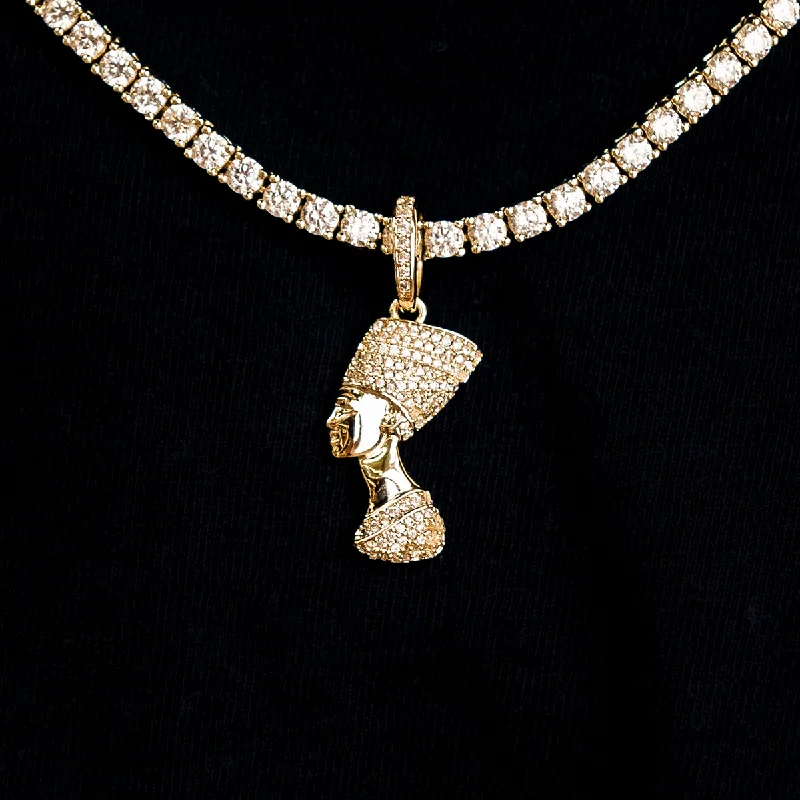 Exclusive Men's Necklaces & Pendants for the Modern Gentleman-Iced Nefertiti Pendant Exclusive Men's Necklaces & Pendants for the Modern Gentleman-Iced Nefertiti Pendant
