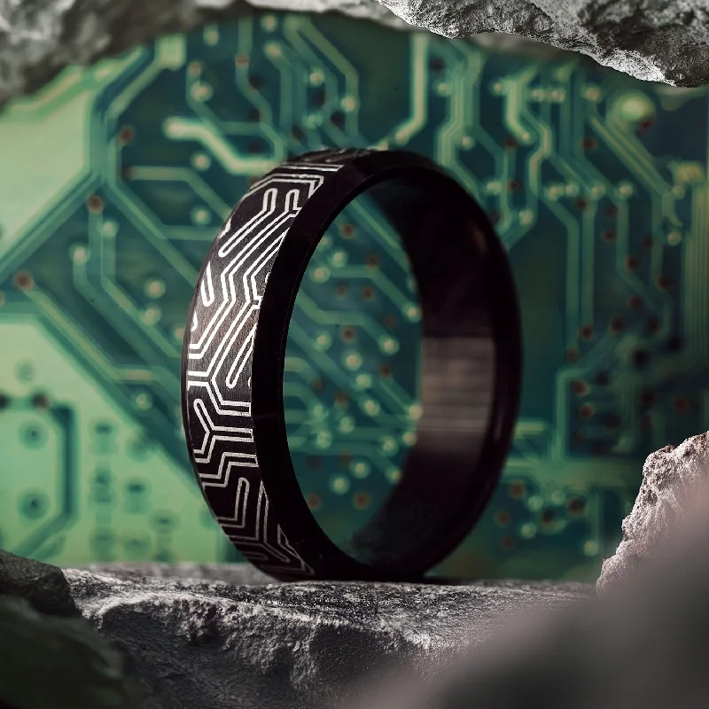 Top Men's Rings – Crafted for Every Style  Electro Circuits Beveled Ring