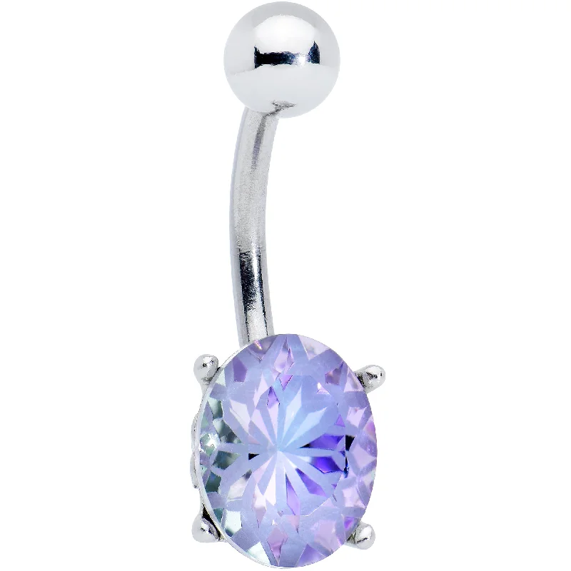 Unique Belly Rings for Bold Fashion -Purple Gem Oval Flower Mandala Stylish Elegance Belly Ring Unique Belly Rings for Bold Fashion -Purple Gem Oval Flower Mandala Stylish Elegance Belly Ring