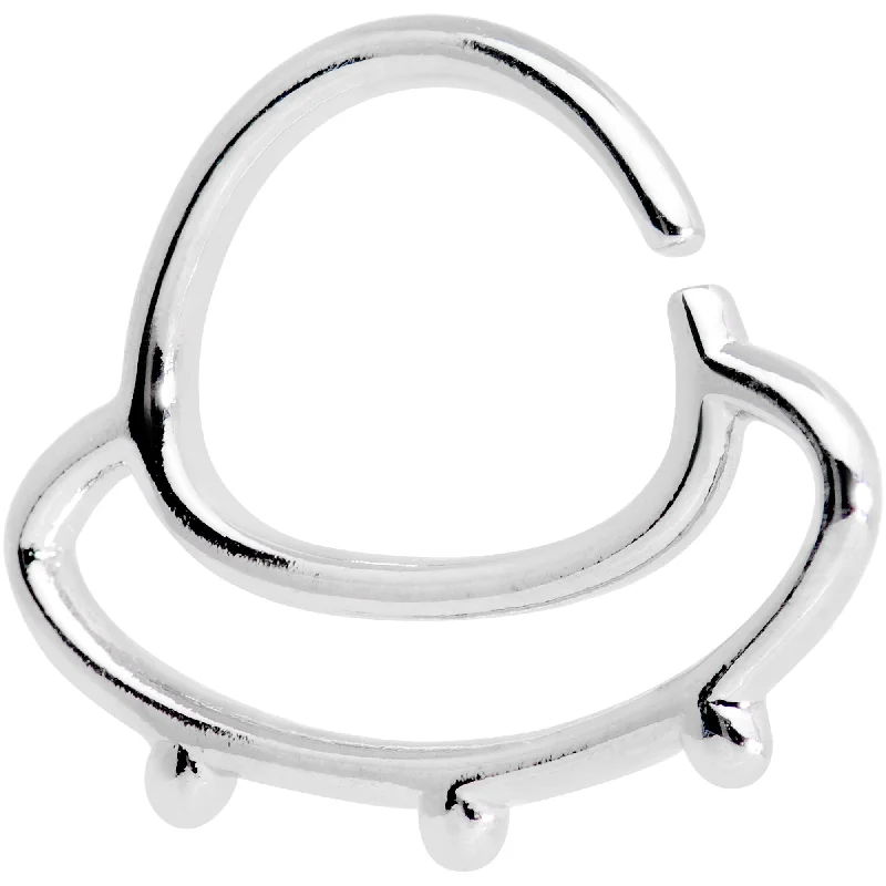 Designer Nose Rings for Statement Fashion -16 Gauge 3/8" Outer Space UFO Septum Ring Designer Nose Rings for Statement Fashion -16 Gauge 3/8" Outer Space UFO Septum Ring
