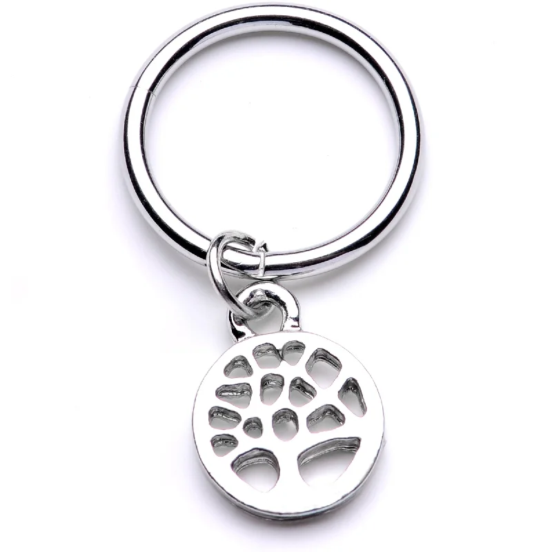 Designer Lip Rings for Exclusive Look16 Gauge 3/8 Tree of Life Dangle Hinged Segment Ring