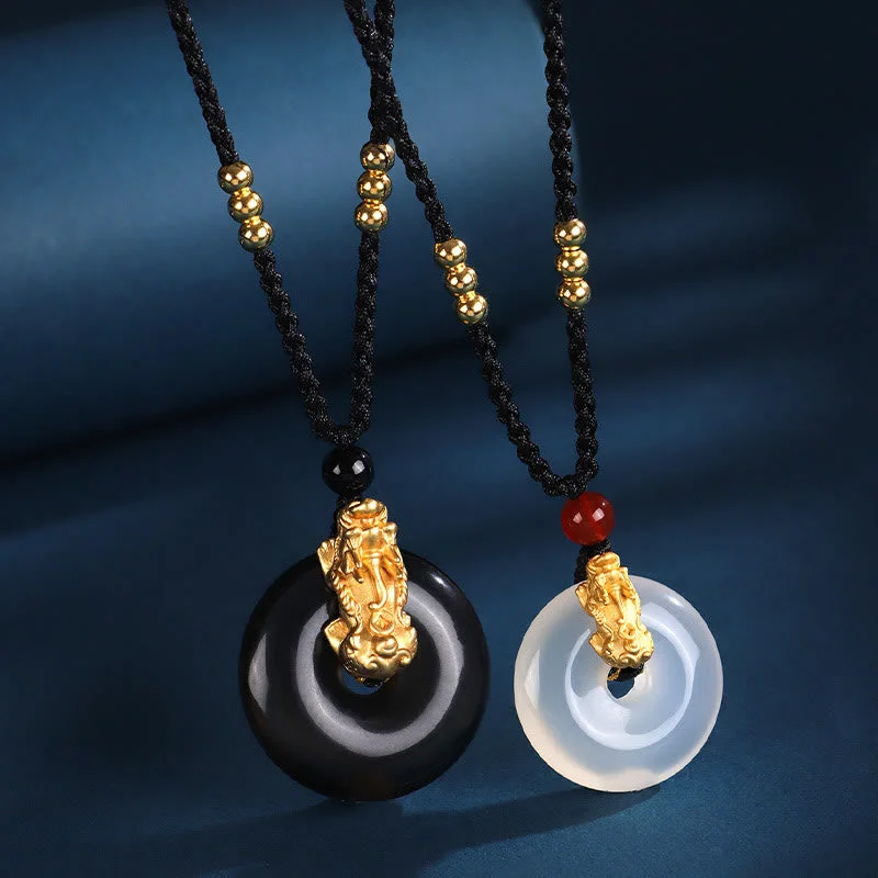 Shop Classic Women's Necklaces & Pendants with a Modern Twist-Buddha Stones Black Onyx White Agate Peace Buckle 999 Sterling Silver Gold PiXiu Fortune Necklace Pendant Shop Classic Women's Necklaces & Pendants with a Modern Twist-Buddha Stones Black Onyx White Agate Peace Buckle 999 Sterling Silver Gold PiXiu Fortune Necklace Pendant