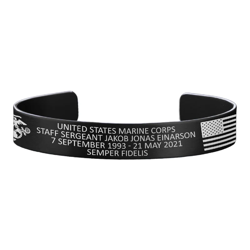 Handcrafted Bracelets for Men with Unique Designs-Staff Sergeant Jakob Jonas Einarson Memorial Band – Hosted by the Einarson Family Handcrafted Bracelets for Men with Unique Designs-Staff Sergeant Jakob Jonas Einarson Memorial Band – Hosted by the Einarson Family