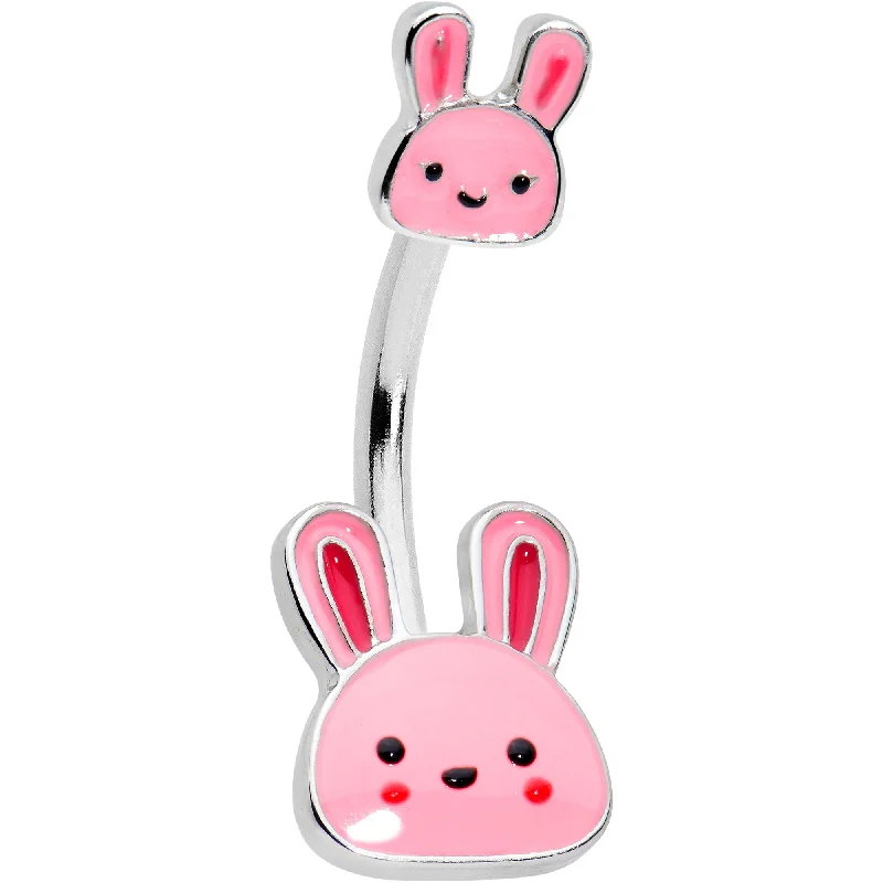 Comfortable Belly Rings for Casual Fashion -Kawaii Cutie Easter Bunny Double Mount Belly Ring Comfortable Belly Rings for Casual Fashion -Kawaii Cutie Easter Bunny Double Mount Belly Ring