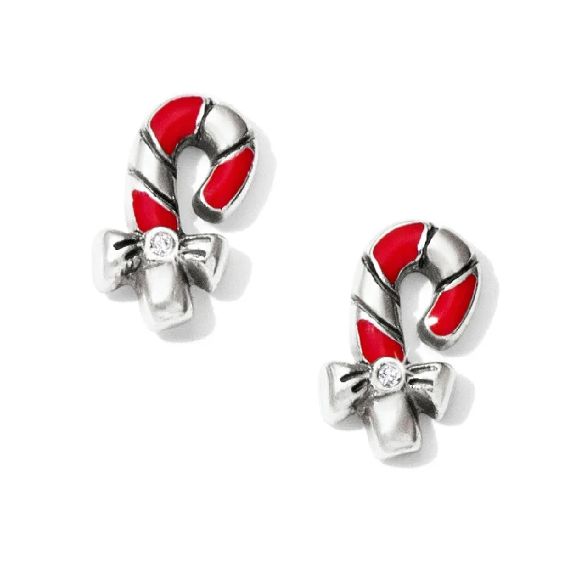 Women's Earrings – Elegant Designs for Every Personality--Christmas Candy Cane Mini Post Earrings