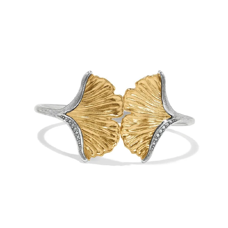 Bangles for Women with Intricate Detailing-Everbloom Ginkgo Hinge Bangle