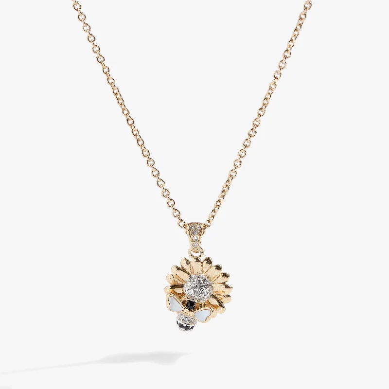 Shop Classic Women's  Necklaces & Pendants with a Modern Twist-Sunflower & Bee Pendant Necklace