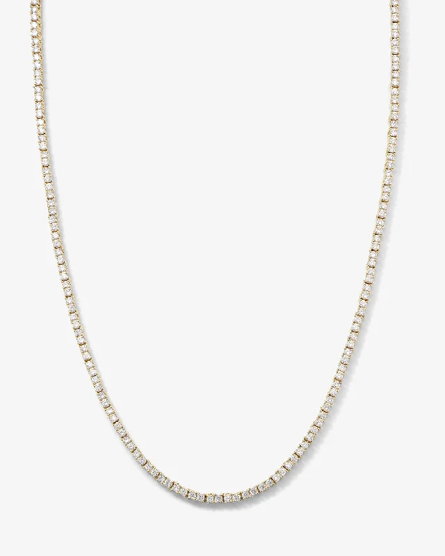 Shop Classic Women's Necklaces & Pendants with a Modern Twist-Baby Heiress Tennis Necklace - Gold|White Diamondettes Shop Classic Women's Necklaces & Pendants with a Modern Twist-Baby Heiress Tennis Necklace - Gold|White Diamondettes