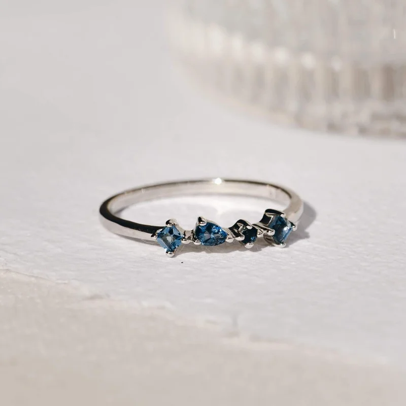 Chic Women's Rings for Fashion-Forward Looks-London Blue Topaz Silver Ring - Ilse