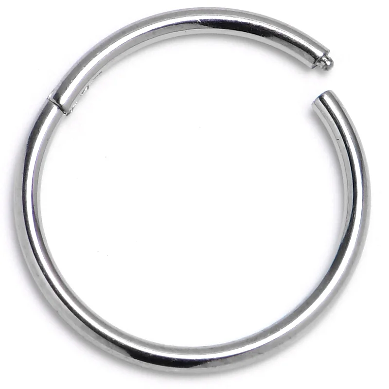Custom Nose Rings with Unique Features -18 Gauge 7/16 ASTM F-136 Titainum Percision Hinged Segment Hoop Custom Nose Rings with Unique Features -18 Gauge 7/16 ASTM F-136 Titainum Percision Hinged Segment Hoop