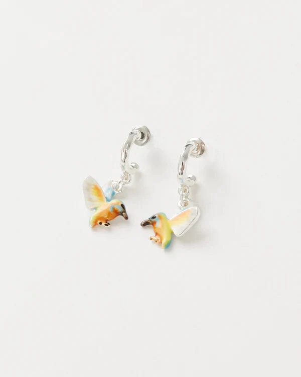 Women's Earrings – Elegant Designs for Every Personality--Enamel Kingfisher Hoop Earrings Women's Earrings – Elegant Designs for Every Personality--Enamel Kingfisher Hoop Earrings