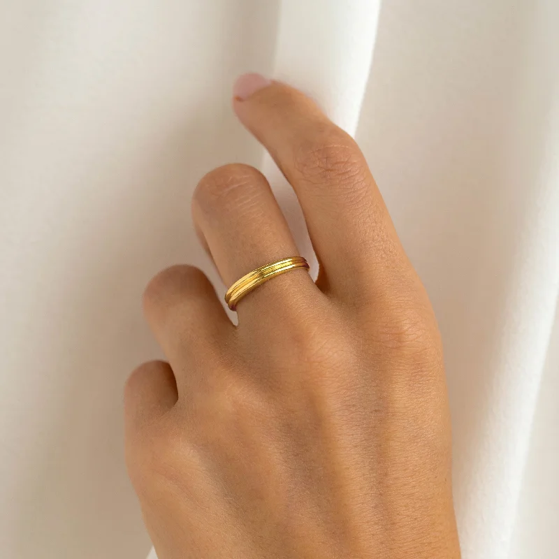 Chic Women's Rings for Fashion-Forward Looks-Double Stacking Ring - Idalia