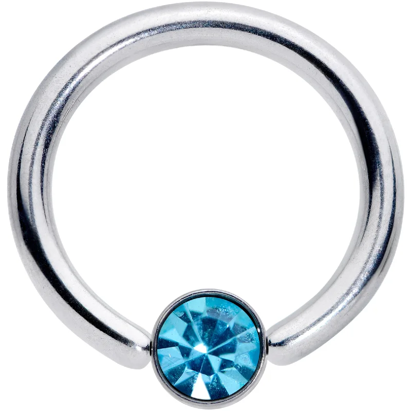 Women's Earrings – Elegant Designs for Every Personality--14 Gauge 3/8 Blue Gem 4mm BCR Captive Ring Women's Earrings – Elegant Designs for Every Personality--14 Gauge 3/8 Blue Gem 4mm BCR Captive Ring
