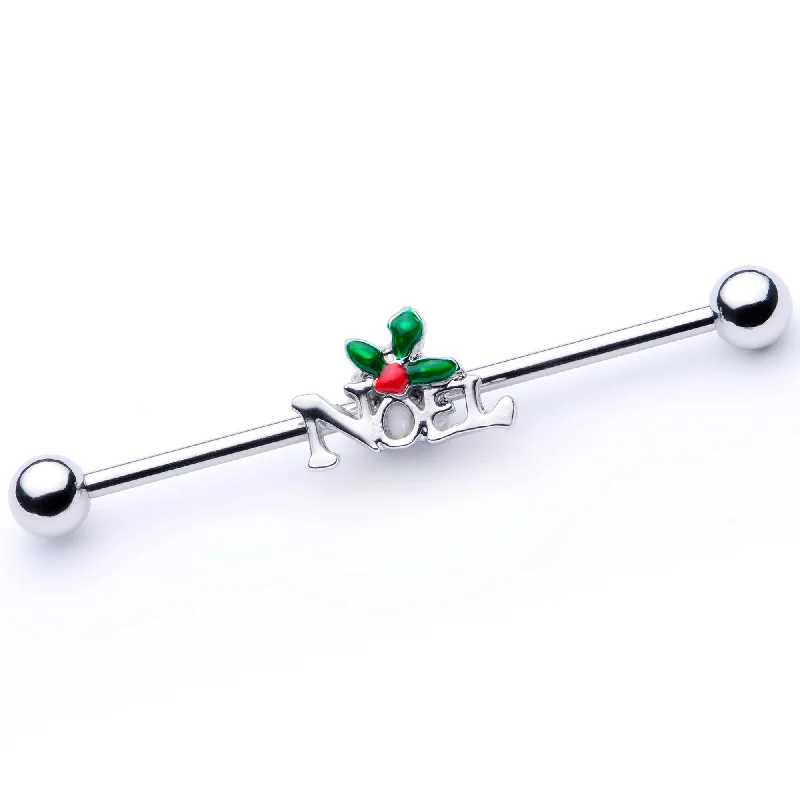 Women's Earrings – Elegant Designs for Every Personality--14 Gauge Red Gem Noel Holiday Christmas Industrial Barbell 38mm Women's Earrings – Elegant Designs for Every Personality--14 Gauge Red Gem Noel Holiday Christmas Industrial Barbell 38mm