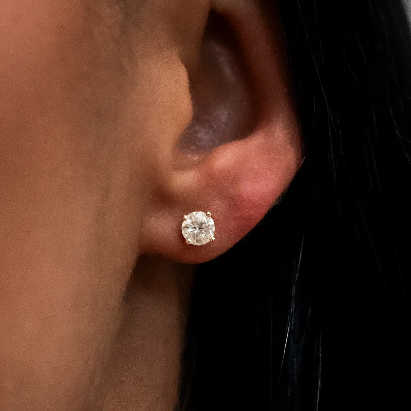 Women's Earrings – Elegant Designs for Every Personality--5mm Round Cut Diamond Stud Earrings in Yellow Gold Women's Earrings – Elegant Designs for Every Personality--5mm Round Cut Diamond Stud Earrings in Yellow Gold