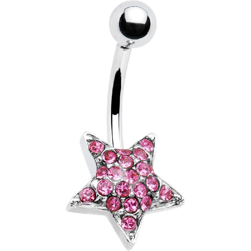 Stunning Belly Rings with Classic Design -TWILIGHT STAR Passion Pink Gem Banana Belly Ring Stunning Belly Rings with Classic Design -TWILIGHT STAR Passion Pink Gem Banana Belly Ring