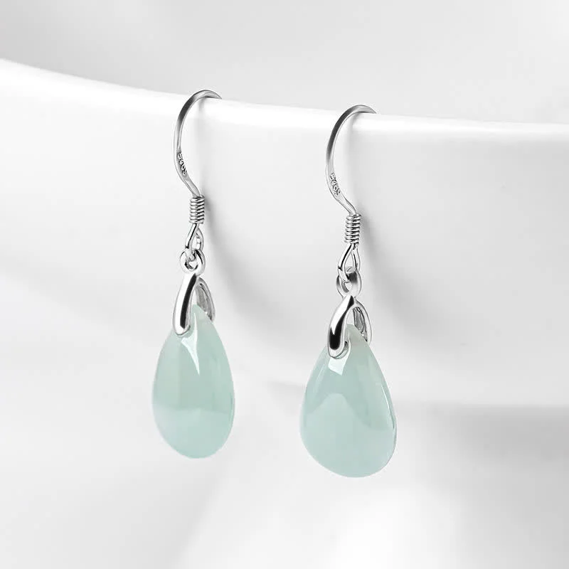 Women's Earrings – Elegant Designs for Every Personality--Buddha Stones 925 Sterling Silver Jade Water Drop Pattern Luck Prosperity Dangle Earrings Women's Earrings – Elegant Designs for Every Personality--Buddha Stones 925 Sterling Silver Jade Water Drop Pattern Luck Prosperity Dangle Earrings