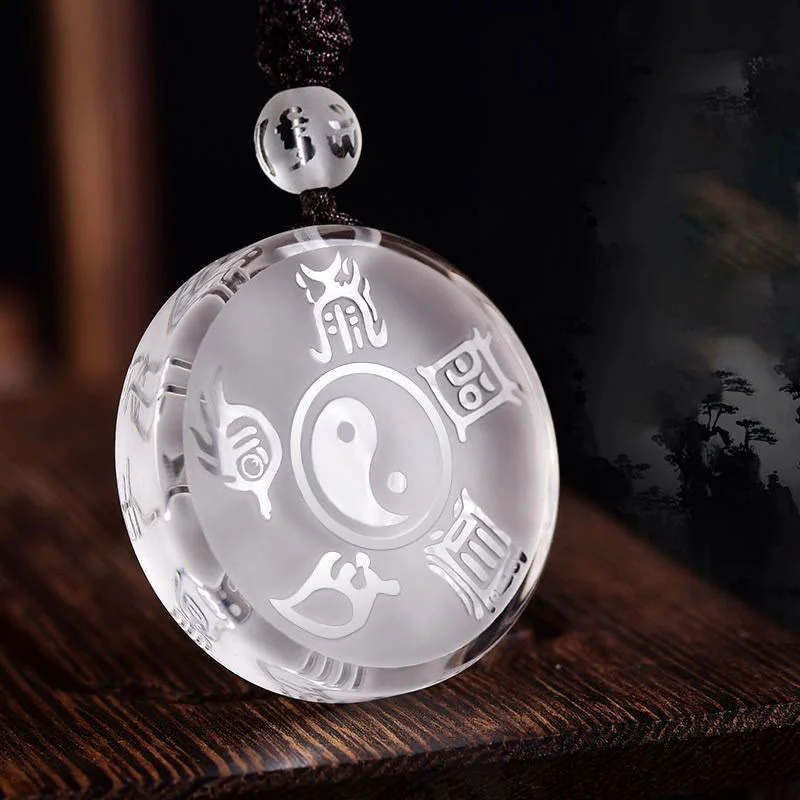 Shop Classic Women's Necklaces & Pendants with a Modern Twist-Buddha Stones Taoism Five Sacred Mountains Yin Yang Symbol Liuli Crystal Balance Necklace Pendant Key Chain Shop Classic Women's Necklaces & Pendants with a Modern Twist-Buddha Stones Taoism Five Sacred Mountains Yin Yang Symbol Liuli Crystal Balance Necklace Pendant Key Chain