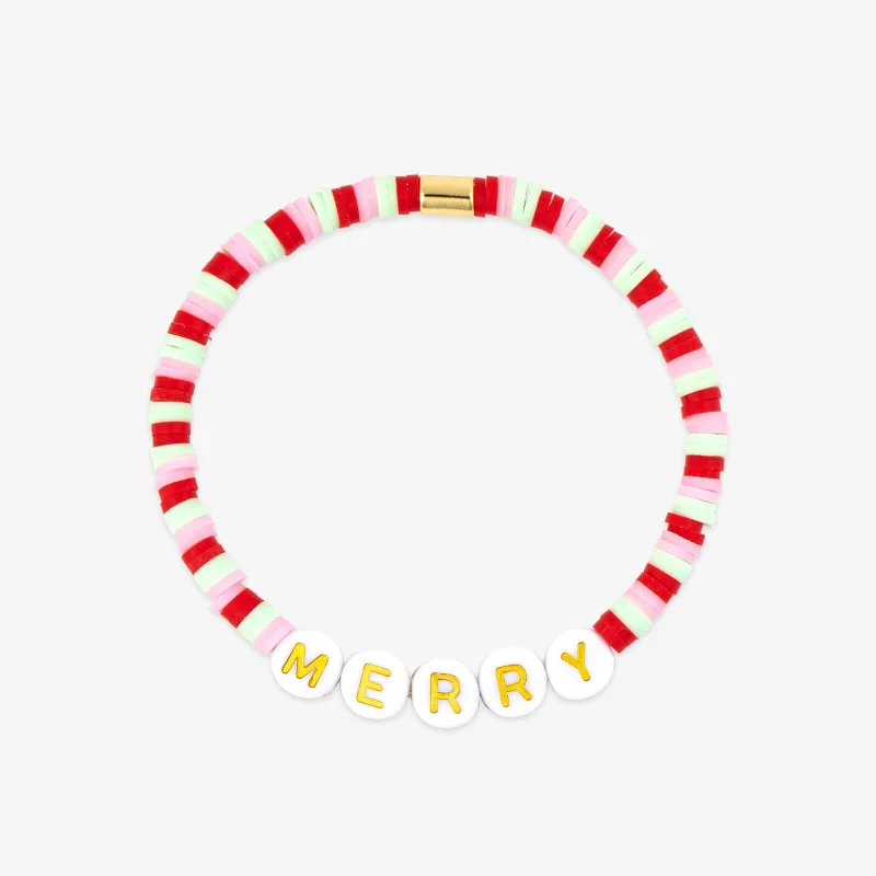 Contemporary Gold Bangles for Women-Merry Stretch Bracelet