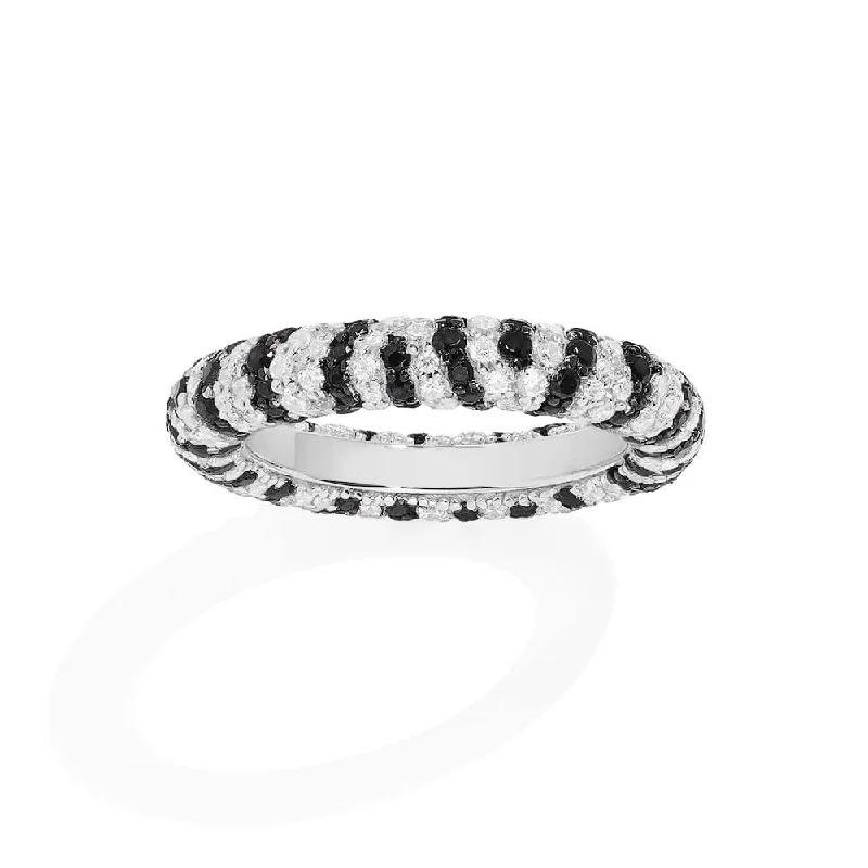 Chic Women's Rings for Fashion-Forward Looks-Zebra Ring