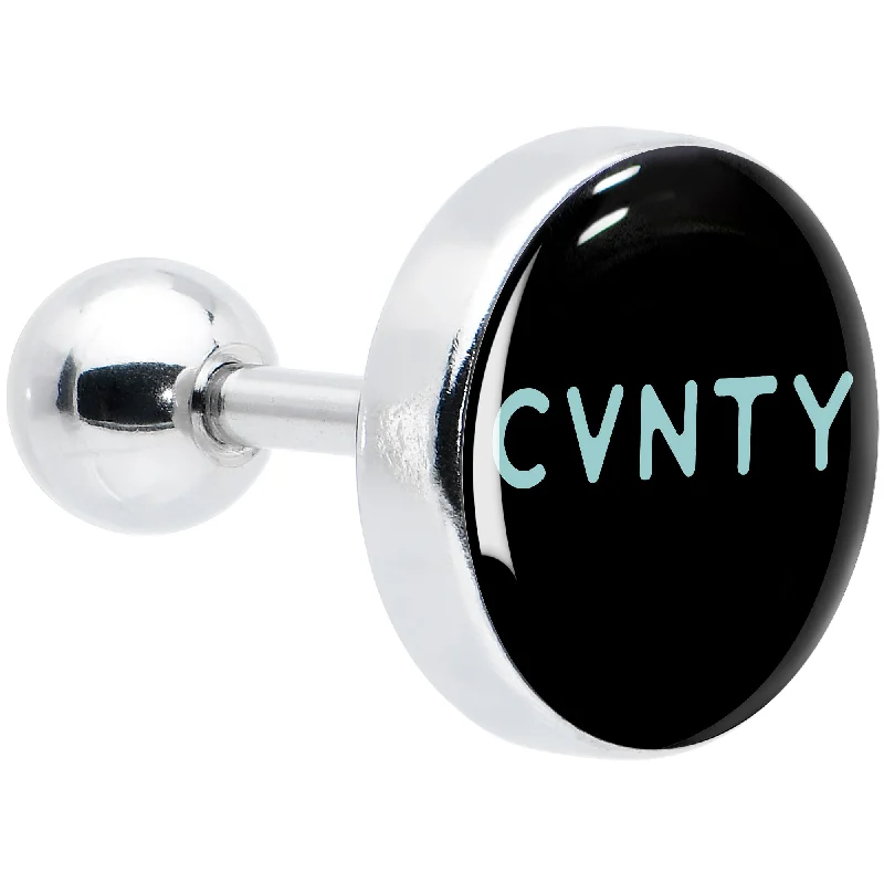 Women's Earrings – Elegant Designs for Every Personality--16 Gauge 1/4 Phrase Logo CVNTY Tragus Cartilage Earring Women's Earrings – Elegant Designs for Every Personality--16 Gauge 1/4 Phrase Logo CVNTY Tragus Cartilage Earring
